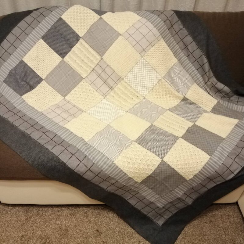Kit "Coperta double face Grey"